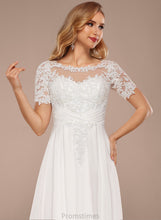 Load image into Gallery viewer, Dress Wedding Dresses Neck Asymmetrical Boat Wedding A-Line Lace Mareli Chiffon