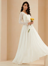 Load image into Gallery viewer, V-neck With Wedding Sweep Train Dress A-Line Lace Wedding Dresses Evangeline