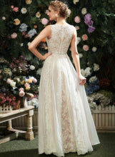 Load image into Gallery viewer, With A-Line Wedding Dress Neck Floor-Length Cecelia Wedding Dresses Scoop Lace