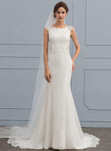 Load image into Gallery viewer, Dress Trumpet/Mermaid Wedding Kamari Stretch Crepe Train Wedding Dresses Court