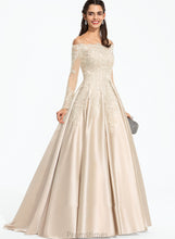 Load image into Gallery viewer, Sweep Olympia Prom Dresses Satin Ball-Gown/Princess With Train Off-the-Shoulder Sequins