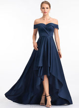 Load image into Gallery viewer, Gracelyn Satin Asymmetrical Ball-Gown/Princess Prom Dresses Off-the-Shoulder