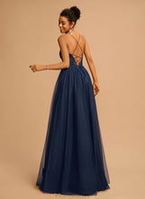 Load image into Gallery viewer, Floor-Length V-neck Beading Addyson With Prom Dresses A-Line Tulle Sequins