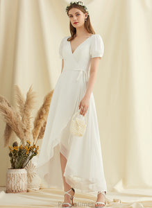 Wedding Dresses Wedding Dress A-Line Chiffon Asymmetrical V-neck Zariah