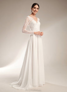 Wedding Sweep Deja V-neck Train Wedding Dresses Dress A-Line