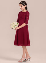 Load image into Gallery viewer, Junior Bridesmaid Dresses Knee-Length Scoop Scarlett A-Line Neck Chiffon