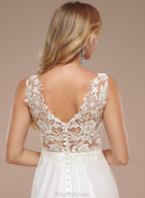 Load image into Gallery viewer, Izabelle Floor-Length Wedding Dresses With A-Line Wedding Sequins Lace Dress V-neck Chiffon