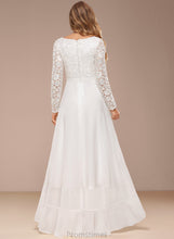 Load image into Gallery viewer, Chiffon A-Line Wedding Dress Wedding Dresses Asymmetrical Lace V-neck Karley