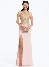 Load image into Gallery viewer, Jersey Sequins Neck Brittany Scoop With Prom Dresses Sheath/Column Lace Train Sweep