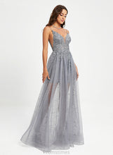 Load image into Gallery viewer, Yesenia Ball-Gown/Princess Floor-Length With Sequins V-neck Prom Dresses Tulle Lace