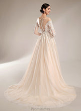 Load image into Gallery viewer, Dress Sequins Wedding Dresses Chapel Illusion Train With Ball-Gown/Princess Wedding Alaina