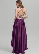 Load image into Gallery viewer, Asymmetrical Satin Kiera Ball-Gown/Princess Square Neckline Prom Dresses