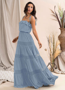 Yasmin A-Line/Princess Floor Length Natural Waist Sleeveless Scoop Bridesmaid Dresses