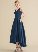 Load image into Gallery viewer, With Abigayle Prom Dresses Asymmetrical Pockets Satin Ball-Gown/Princess V-neck