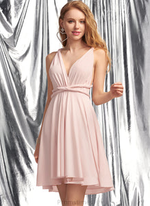 A-Line Prom Dresses Gretchen V-neck Short/Mini Jersey