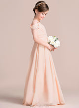 Load image into Gallery viewer, Junior Bridesmaid Dresses Floor-Length Alena Ruffle With Chiffon A-Line One-Shoulder