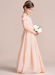 Junior Bridesmaid Dresses Floor-Length Alena Ruffle With Chiffon A-Line One-Shoulder