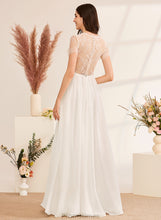 Load image into Gallery viewer, V-neck Lois A-Line Ruffle Dress Floor-Length Wedding Dresses Wedding With