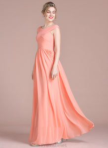 Floor-Length Prom Dresses Ruffle Chiffon Ball-Gown/Princess With Kailyn V-neck