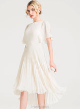 Load image into Gallery viewer, Scoop A-Line Wedding Dresses Abbigail Wedding Pleated Dress Chiffon Asymmetrical With