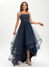 Load image into Gallery viewer, With Asymmetrical Scoop Sequins Adison Tulle Ball-Gown/Princess Neck Prom Dresses Lace