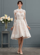 Load image into Gallery viewer, Lace Wedding Dresses Wedding A-Line Knee-Length Makenna Illusion Dress