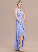 Load image into Gallery viewer, Ball-Gown/Princess Prom Dresses With V-neck Tulle Ruffle Julianne Asymmetrical