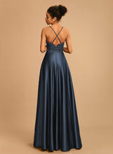 Load image into Gallery viewer, Martha Floor-Length Satin Prom Dresses A-Line V-neck