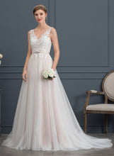 Load image into Gallery viewer, Wedding Dresses V-neck A-Line Beading Court Wedding Train With Dress Tulle Felicity