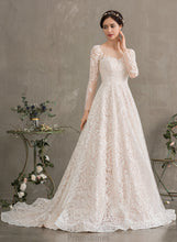 Load image into Gallery viewer, Lace Alexandria Court Illusion Dress Wedding Dresses Wedding Train Ball-Gown/Princess