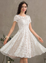 Load image into Gallery viewer, Wedding Dresses Knee-Length Scoop Madalyn Lace Neck A-Line Dress Wedding