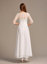 Load image into Gallery viewer, Lace Illusion Alyssa With Wedding Dresses Dress A-Line Asymmetrical Wedding