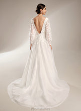 Load image into Gallery viewer, Train With Wedding Sequins Ball-Gown/Princess Dress Chapel Wedding Dresses V-neck Laylah