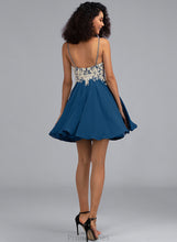 Load image into Gallery viewer, Alana Short/Mini With A-Line Beading Chiffon Lace V-neck Prom Dresses