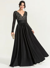 Load image into Gallery viewer, Prom Dresses V-neck Satin Jane Ball-Gown/Princess Floor-Length