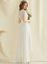 Load image into Gallery viewer, A-Line V-neck Wedding Erin Asymmetrical Wedding Dresses Dress Chiffon Lace