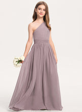 Load image into Gallery viewer, With Junior Bridesmaid Dresses Marianna A-Line One-Shoulder Floor-Length Chiffon Ruffle