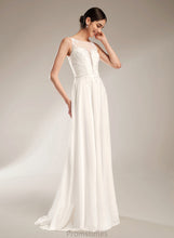 Load image into Gallery viewer, Wedding Dresses With Illusion Dress Sequins Sweep Lace A-Line Wedding Jacquelyn Train