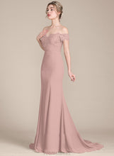 Load image into Gallery viewer, Court Sequins Chiffon Anne Off-the-Shoulder With Train Prom Dresses Lace Trumpet/Mermaid