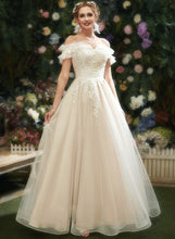 Load image into Gallery viewer, Floor-Length Lace Wedding Wedding Dresses Sequins Leyla With Sweetheart Dress A-Line