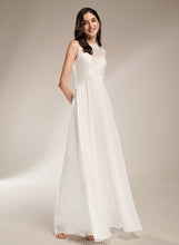 Load image into Gallery viewer, Floor-Length Neck A-Line Scoop Wedding Dresses Joanna Wedding With Dress Lace