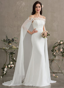 Sheath/Column Wedding Dresses Train Wedding Chiffon Alexus Dress Court