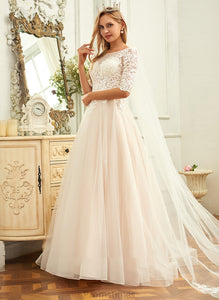 Train Dress Wedding Dresses Ball-Gown/Princess Wedding Sweep Jasmin Lace Scoop Tulle Neck