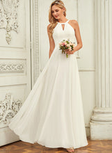 Load image into Gallery viewer, A-Line Wedding Floor-Length Dress Chiffon Scoop Wedding Dresses Frederica