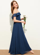 Load image into Gallery viewer, Yoselin A-Line Chiffon Junior Bridesmaid Dresses Off-the-Shoulder Floor-Length