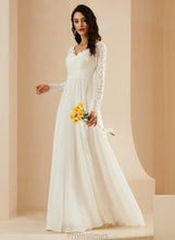 Load image into Gallery viewer, V-neck With Wedding Sweep Train Dress A-Line Lace Wedding Dresses Evangeline