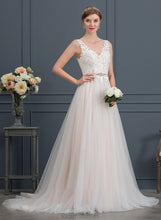 Load image into Gallery viewer, Wedding Dresses V-neck A-Line Beading Court Wedding Train With Dress Tulle Felicity