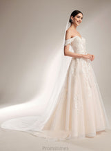 Load image into Gallery viewer, Wedding Dresses Ball-Gown/Princess Cristal Dress Wedding Train Chapel Off-the-Shoulder