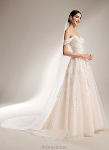 Wedding Dresses Ball-Gown/Princess Cristal Dress Wedding Train Chapel Off-the-Shoulder