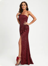 Load image into Gallery viewer, With Sequins Floor-Length Cali Ruffle One-Shoulder Sequined Sheath/Column Prom Dresses